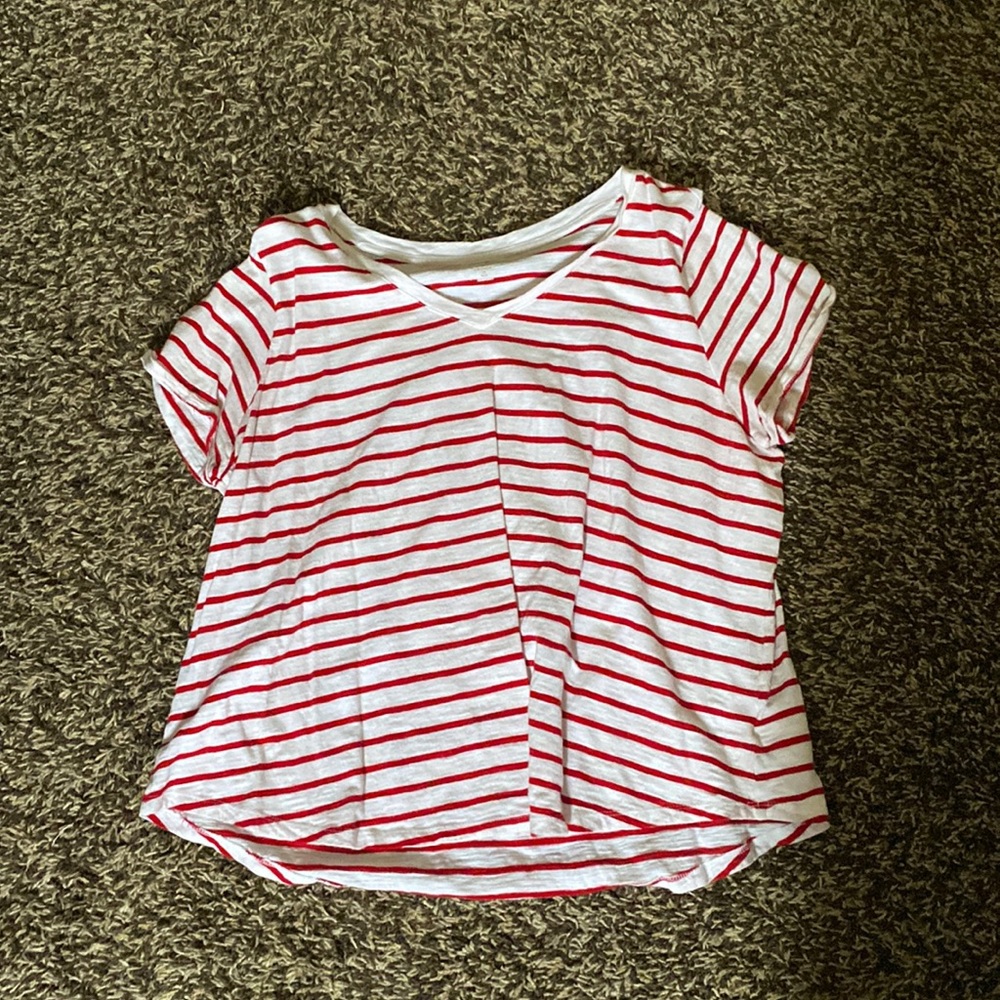 Women’s red stripped shirt